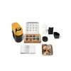 A collection of Nespresso Vertuo Pop coffee machine accessories and coffee pods are laid out on a white background. Produktbild-Vorschau
