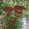 UNUS Deko Gartenstecker Tiere 5er Set aus Afrika Rostoptik Produktbild-Vorschau 5