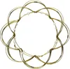 4D Mandala dekoratives Drahtgeflecht gold weiß Produktbild-Vorschau 1