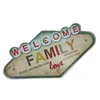 Metallschild RETRO LED Welcome Family Schild groß Produktbild-Vorschau 5