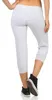 Damen Jogginhose 3/4 Sport-Hose Baumwolle mit Tasche; Grau Produktbild-Vorschau 5