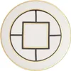 A top-down view of a round plate with a geometric design. Produktbild-Vorschau