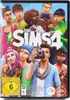 The image shows the front cover of the video game 'Die Sims 4'. It features a group of diverse cartoon characters in various poses, with the game title prominently displayed. Produktbild-Vorschau