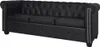 vidaXL Chesterfield-Sofa 3-Sitzer Kunstleder Schwarz Produktbild-Vorschau 9