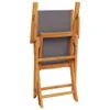 3-tlg. Bistro-Set Anthrazit Stoff und Massivholz Produktbild-Vorschau 8