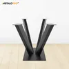 Pied de table métallique noir MetaloPro V-Design, piètement Voir les images du produit 8