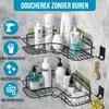 Avalo Doucherek Hoekvorm - 2 Stuks - Bevestigen zonder Productafbeelding-voorbeeld 2