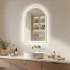 ARTFORMA LED Badspiegel Bogen 60x90 cm gold mit Touch und Produktbild-Vorschau 1