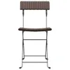 vidaXL Chaises de bistrot 2 pcs. Pliable Marron Poly rotin Voir les images du produit 4