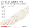 Seilwerk STANKE Cordelette 6mm x 50m en corde coton, Voir les images du produit 3