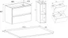 Technical drawing with dimensions of a bathroom vanity unit and countertop. Náhled obrázku produktu