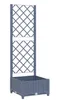vidaXL Fioriera con traliccio Grigio scuro 40x40x121,5 cm Anteprima dell’immagine prodotto 1
