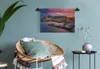 MuchoWow® Wandteppich Wandbehang Feuriger Sonnenuntergang Produktbild-Vorschau 5
