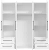 Kleiderschrank Drehtürenschrank weiß 206 cm 4 Türen - Produktbild-Vorschau 4
