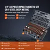 VEVOR 1/2 Zoll Steckschlüsselsatz CR-V-legierter Stahl Produktbild-Vorschau 3