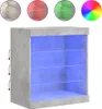 Příborník s LED světly betonově šedý 60,5x37x67 cm Náhled obrázku produktu 2