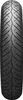 A close-up, front-facing view of a motorcycle tire tread. Produktbild-Vorschau