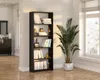 MRBLS Bibliothèque noire 70x189x30 cm - Étagère sur pied Voir les images du produit 3