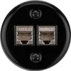 Prise réseau rétro CAT.7 2x I QR1 noir Voir les images du produit 2