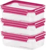 Emsa Clip&Close Frischhaltedosen 3er-Set 0,55 l, violett Produktbild-Vorschau 1