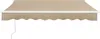 A beige awning with a white frame and scalloped edge, shown against a white background. Anteprima dell’immagine prodotto