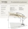 Product information and dimensions for a cantilever umbrella. Náhled obrázku produktu