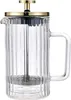 Kaffee- und Tee-Ei Glas 350ml French Press gold KLAUSBERG Produktbild-Vorschau 1