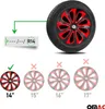 Coprimozzi Sicilia 14 pollici ABS Nero / Rosso Set di 4 Anteprima dell’immagine prodotto 4