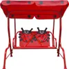 A red ladybug-themed children's swing set with a canopy. Anteprima dell’immagine prodotto