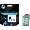 HP Trojfarebná originálna atramentová kazeta 351, Azúrová, Náhľad obrázku produktu 1