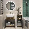 Meubles bain Vicco Karli Anthracite/chêne doré 2 parties, Voir les images du produit 7