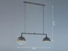 LED Pendelleuchte 2-flammig Industrial Style Schwarz Gold, Produktbild-Vorschau 4