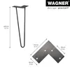 WAGNER Möbelbein HAIRPIN LEG Retro - 12 x 12 x 40 cm, Produktbild-Vorschau 2
