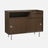 sweeek - Vintage Schallplattenschrank mit Holzdekor und Produktbild-Vorschau 1