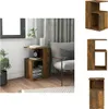 vidaXL Table d'appoint chêne fumé 36x30x56 cm Bois Voir les images du produit 1