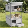 Merax Outdoor-Katzenhaus Mit 2 Etagen, Wetterfeste Produktbild-Vorschau 4