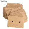 100 Stück Kraftpapier Ohrring Schmuck Ohrstecker Halter Produktbild-Vorschau 2