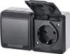 Elektroplast Socket Hermes 2Pl Antracit Ip44 0325-07 Voir les images du produit 2