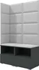 Garderobeset Nela V, beklede garderobe met twee Productafbeelding-voorbeeld 1