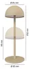 Ledvion 2x Wiederaufladbare LED Tischleuchte Beige Dimmbar Produktbild-Vorschau 9