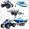 Set di veicoli della polizia MalPlay, quad, motoscafo, Anteprima dell’immagine prodotto 3