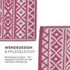 HOMESCAPES Outdoor Teppich wetterfest pink-weiß 180x270 cm, Produktbild-Vorschau 6
