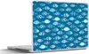 MuchoWow® Laptop Aufkleber Sticker Cover Fisch - Blau - Produktbild-Vorschau 1
