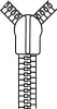 A black and white line drawing of a zipper. Produktbild-Vorschau