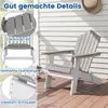 COSTWAY Adirondack stolička – záhradné kreslo, skladacie, Náhľad obrázku produktu 6