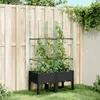 vidaXL Kvetináč s mriežkou čierny 80x40x142,5 cm PP Náhľad obrázku produktu 2