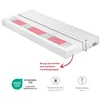 A cutaway view of a mattress showing its internal structure and features, with accompanying informational icons and text. Produktbild-Vorschau