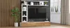 Sweiko 180x35x22.5cm TV Wohnwand-set mit Vitrinen,Mediawand Produktbild-Vorschau 11