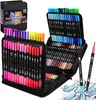 Filzstifte, 100 Farben Marker Stifte Set, Graffiti Stifte, Produktbild-Vorschau 1