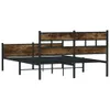 vidaXL Kovová postel bez matrace, kouřový dub 160x200 cm Náhled obrázku produktu 6